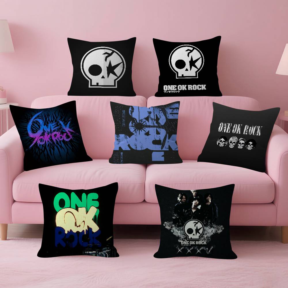 Home Textiles Logo - ONE OK ROCK logosu Yastık Kılıfı