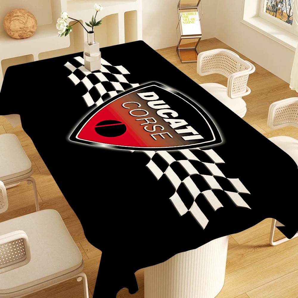 Home Textiles Today Logo - D-Ducaties Motosiklet LOGO Masa Örtüsü Temalı