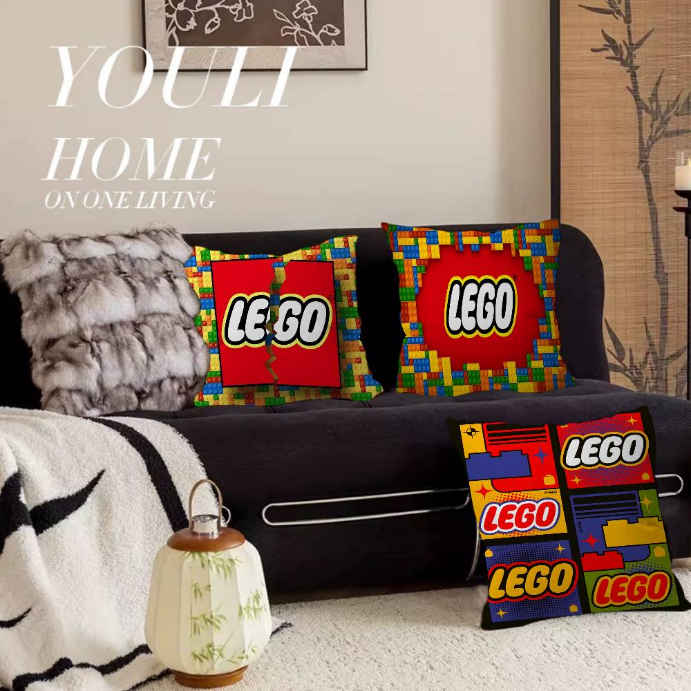 Home Textiles Logo - Klasik L-LEGOS logolu minder kılıfı, inç