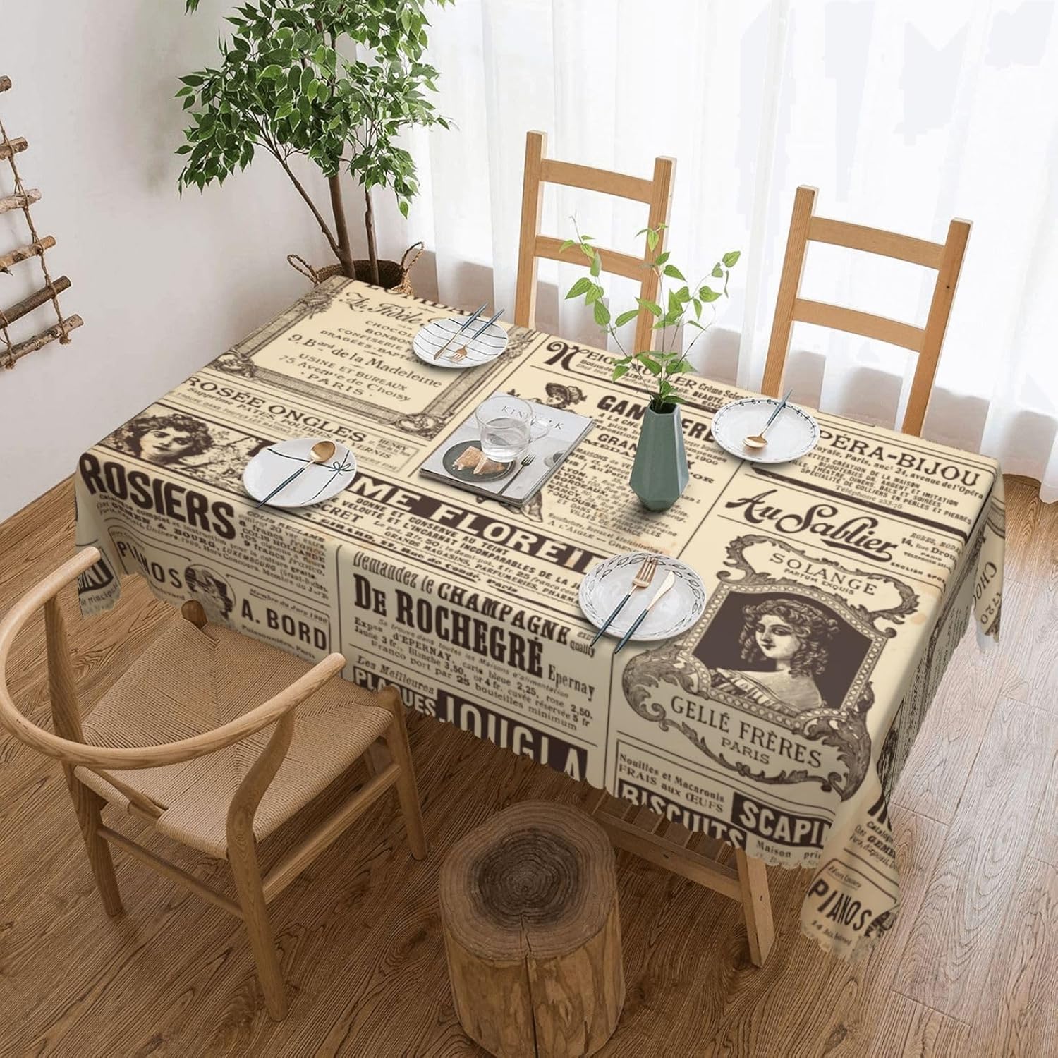 Vintage Paris Fransa Gazete Ma - Home Textiles News incelemesi ve fiyatı